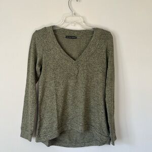Olive Green V-Neck Sweater